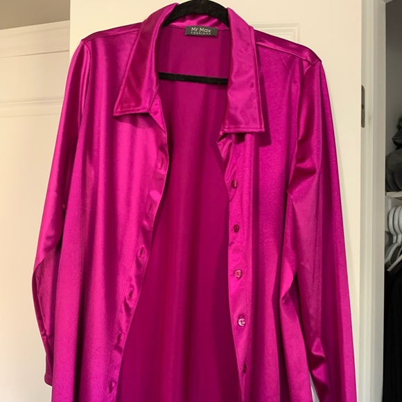 Mr Max L dark fuscia blouse - Picture 1 of 9